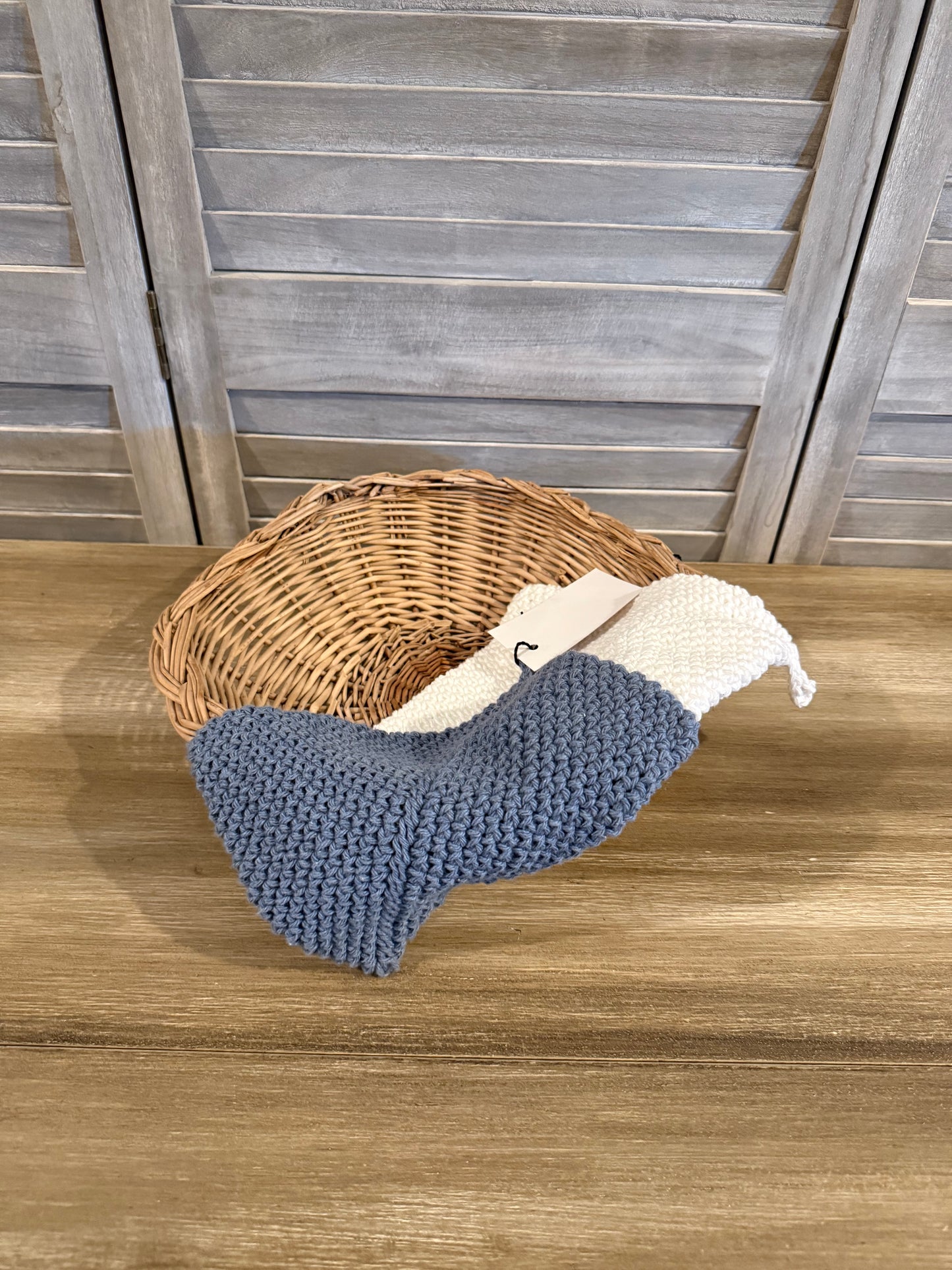 Handmade Cotton Pot Holder (White )