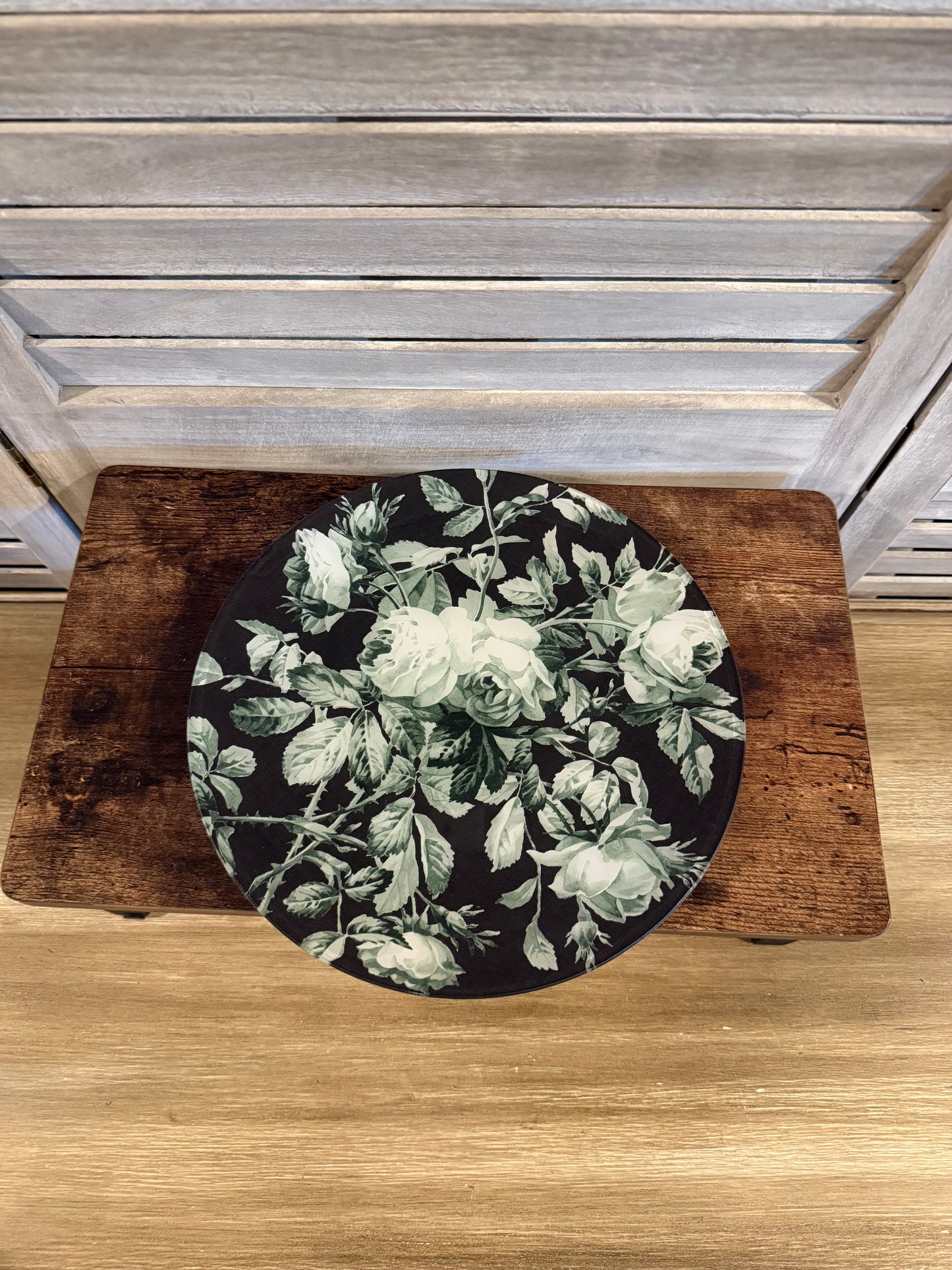 Floral Glass Plate
