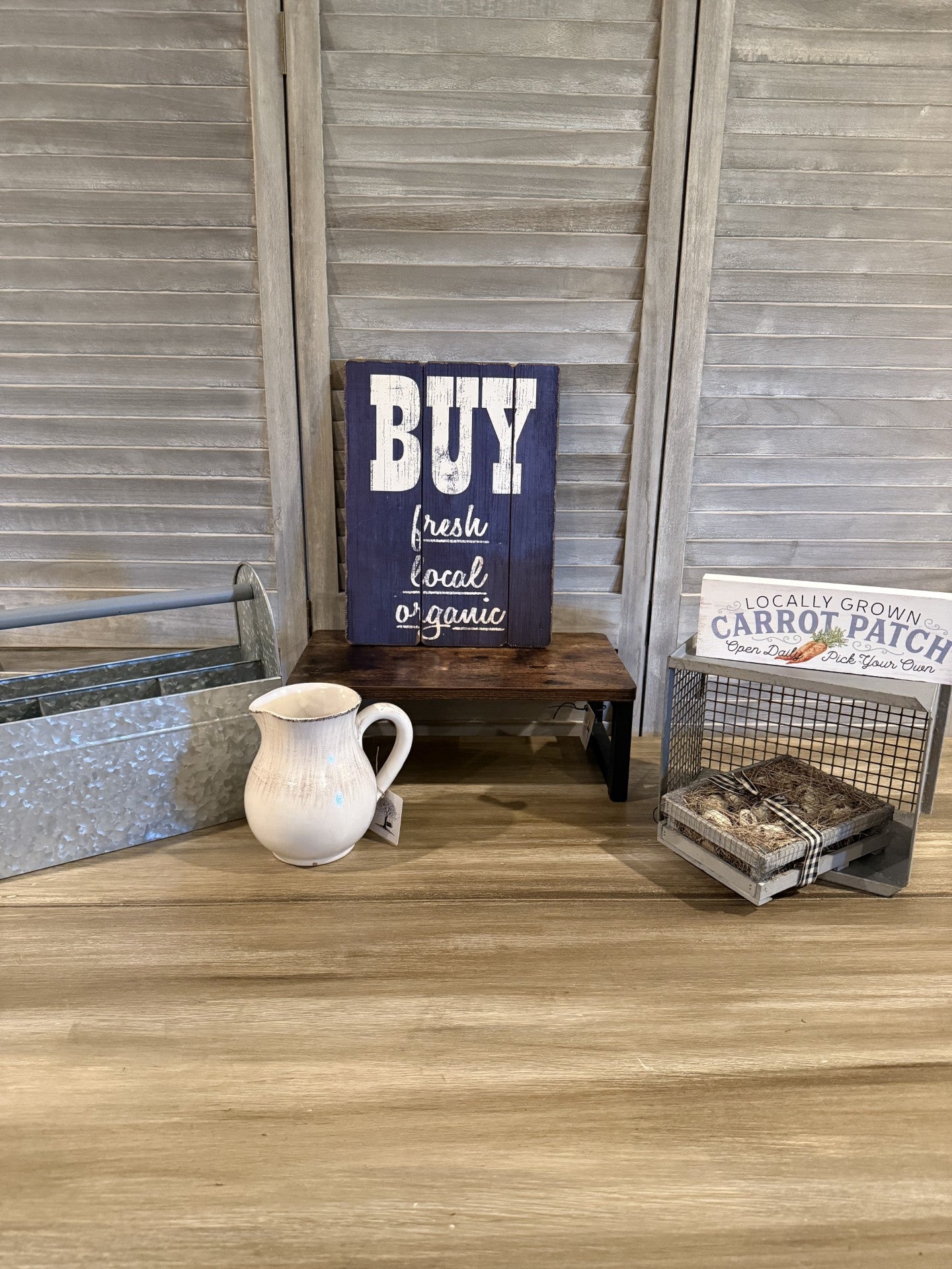 Galvanized Metal Caddy with Handle – Rustic Farmhouse Organizer Tote