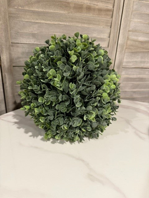 Faux Boxwood Topiary Ball | Decorative Greenery Orb for Bowls & Vases