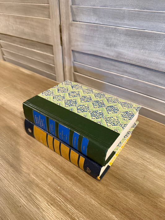Vintage Classic Hardcover Books - with Ornate Covers for Shelf Styling