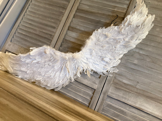Feathered Wearable Angel Wings – Elegant Costume or Décor
