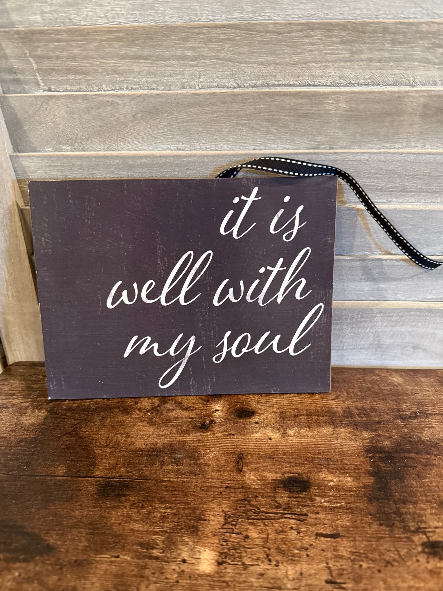 “It Is Well With My Soul” Wood Sign – Faith-Based Wall Art