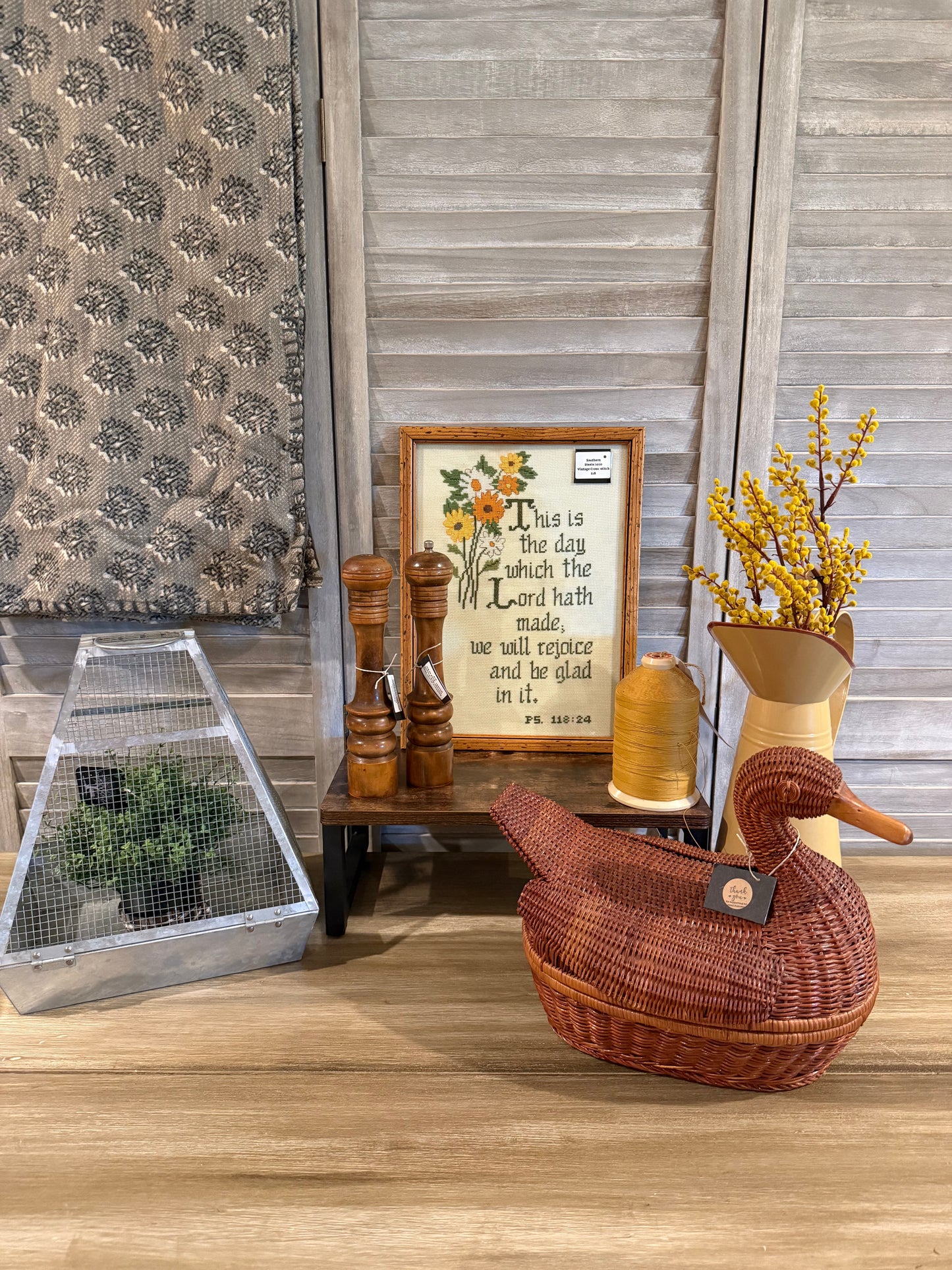 Faux Mustard Yellow Vine Stem – Rustic Floral Accent