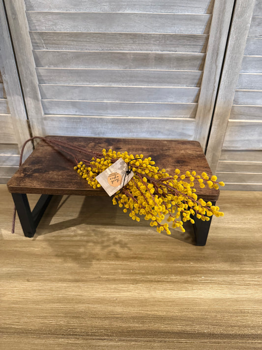 Faux Mustard Yellow Vine Stem – Rustic Floral Accent