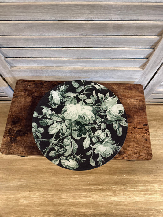 Floral Glass Plate