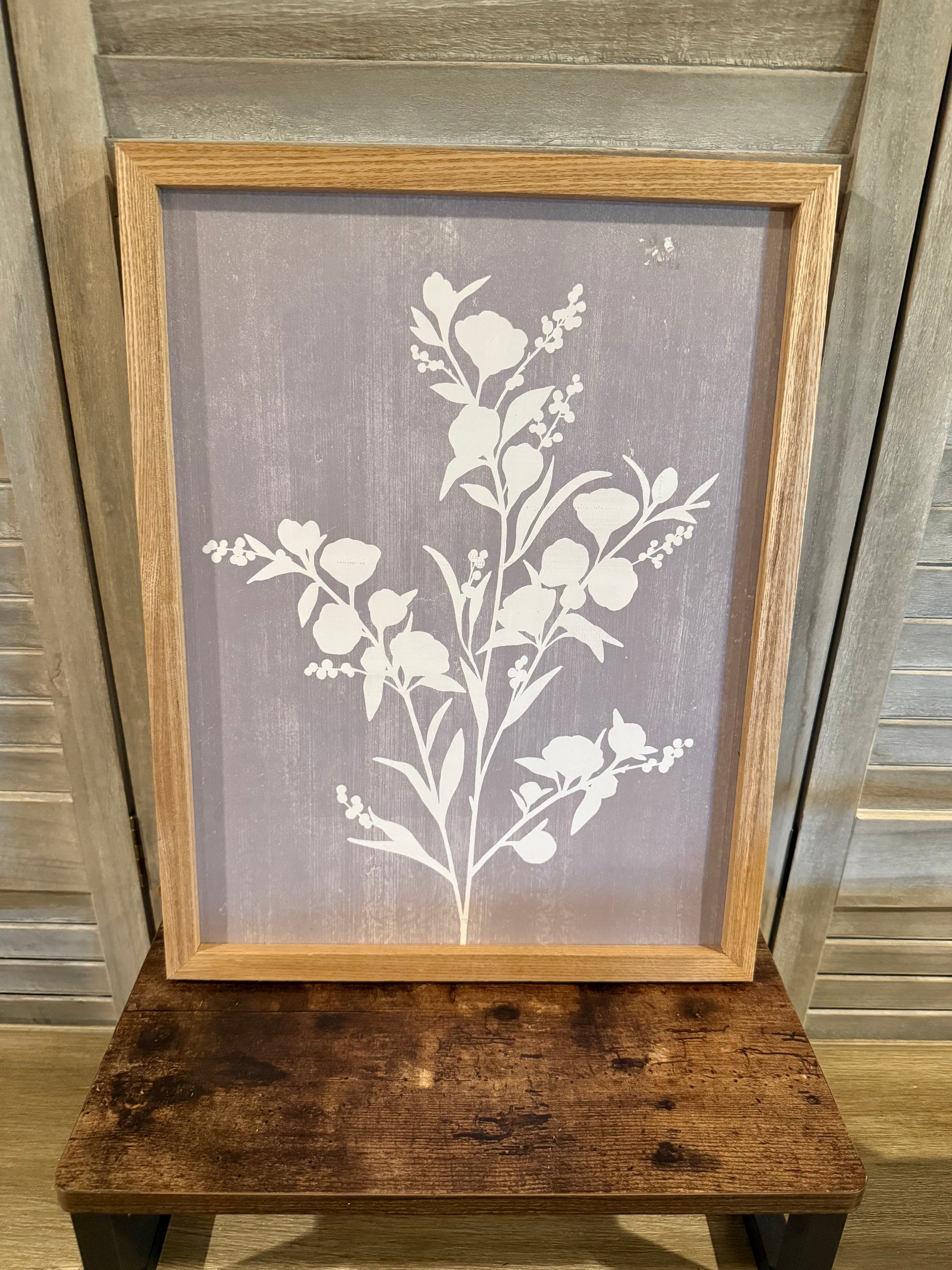 Rustic Botanical Silhouette Wall Art